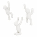 Juego de 3 ganchos de pared Umbra Buddy en blanco
