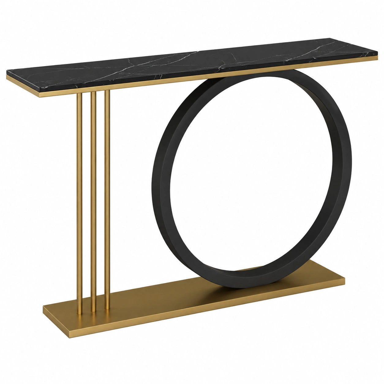 FUFU Mesa Auxiliar de Metal para Salón y Dormitorio, Multifuncional