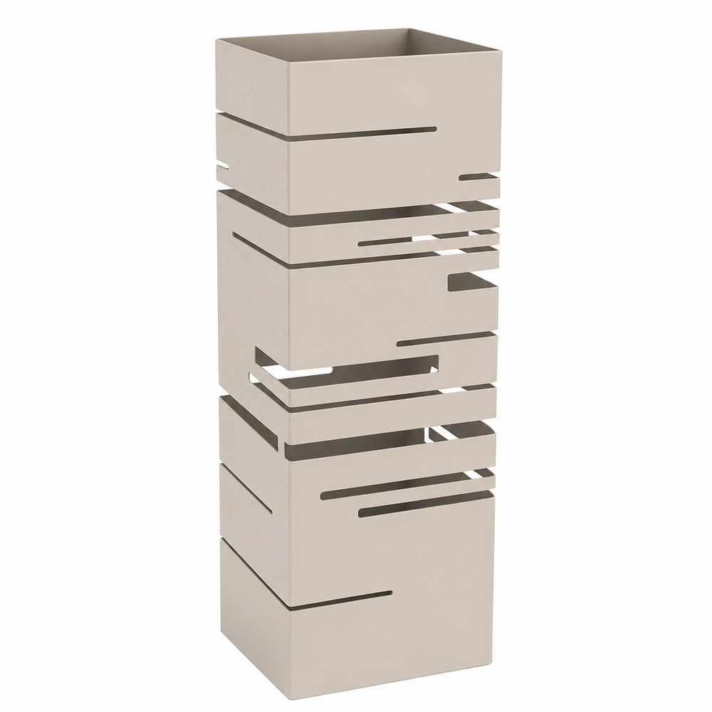 Paragüero Metálico Moderno y Decorativo - Ideal para Hogar y Oficina - Color Beige