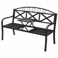 Banco de Jardín de Aluminio Fundido con Mesa Ajustable para Exterior