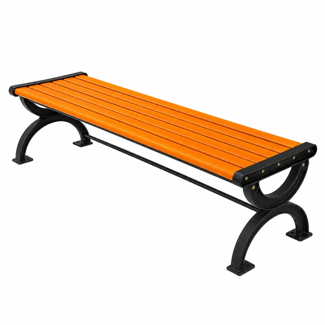 Banco de jardín sin respaldo de aluminio para 2-3 personas, resiste oxidación, ideal para patio o porche, 150 cm