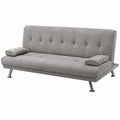 Somnia Sofá Cama 3 Plazas Cleo con Cojines, Diseño Moderno y Funcional, Gris