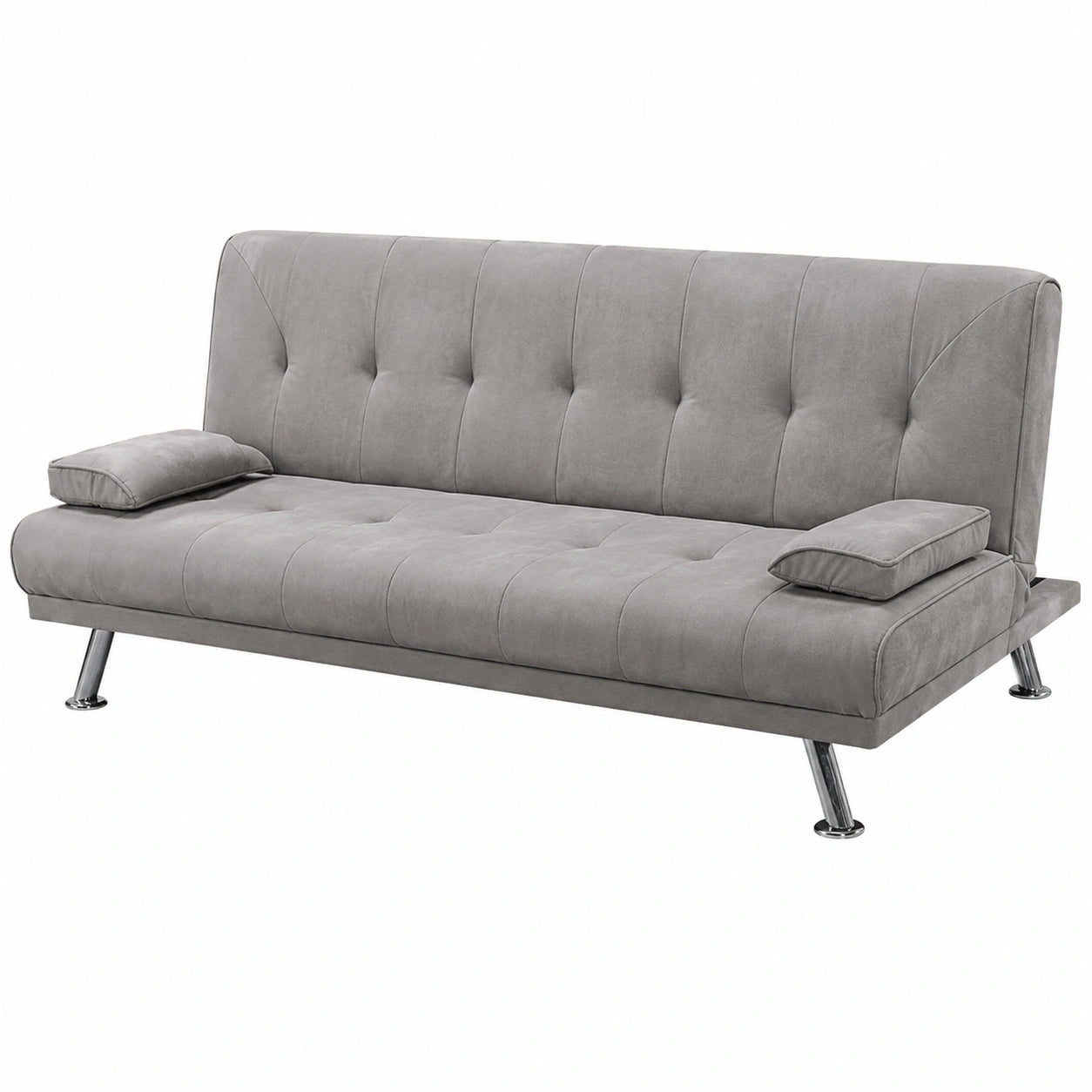 Somnia Sofá Cama 3 Plazas Cleo con Cojines, Diseño Moderno y Funcional, Gris