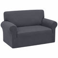 Funda Elástica de Sofá 2 Plazas Granbest, Microfibra Suave, Antideslizante y Protectora para Muebles y Mascotas, Color Gris