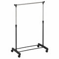 Perchero de Pie Extensible con Ruedas de Acero Inoxidable