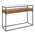Mesa Pequeña de Madera Maciza para Porche con Almacenamiento Nórdico